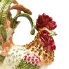 Yiju Elegant Rooster Trinket Box Jewelry Organizer for Women, Green Gold Tail view 3