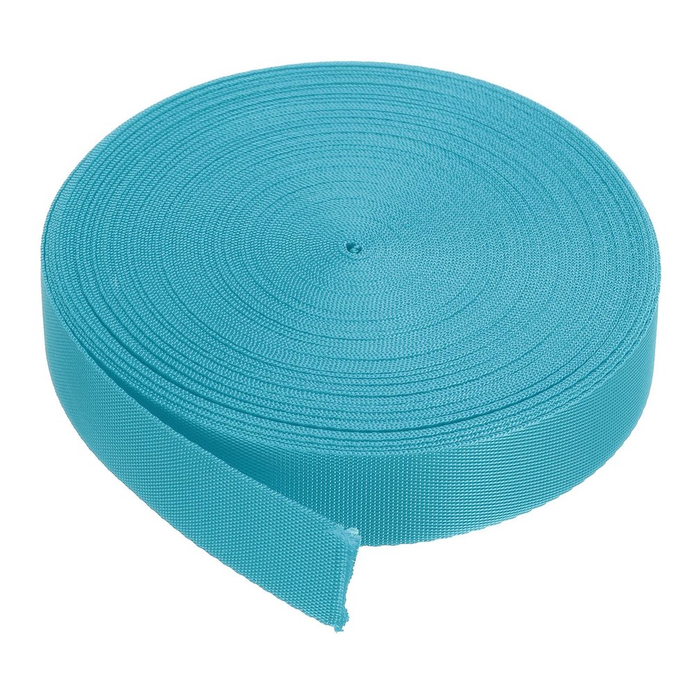MECCANIXITY Nylon Webbing Strap Flat 1 Inch 10 Yards Lake Blue for DIY Repair, Backpack, Luggage-Rack, Crafts