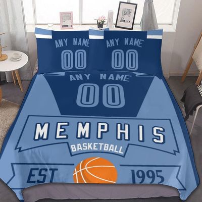 Custom Basketball Comforter Set,3 Piece(1 Comforter+2 Pillowcase)Comforter Set,Quilt Bedding Set for Basketball Fans,Personalized Name Number,Soft and Lightweight,Sports Basketball Bedroom Decor