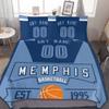 Custom Basketball Comforter Set,3 Piece(1 Comforter+2 Pillowcase)Comforter Set,Quilt Bedding Set for Basketball Fans,Personalized Name Number,Soft and Lightweight,Sports Basketball Bedroom Decor view 1