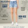 WallFlower Women's Fearless Curvy Twill Shorts High-Rise Juniors (Standard and Plus), Dewkist, 1 view 4