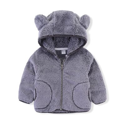 Baby Girls Bear Ears Long Sleeve Jacket Sweatshirt Outwear Zip Up Hoodie Coat Newborn Infant Winter (1-Grey, 2-3 Years)