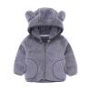 Baby Girls Bear Ears Long Sleeve Jacket Sweatshirt Outwear Zip Up Hoodie Coat Newborn Infant Winter (1-Grey, 2-3 Years) view 2