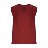 Men Distressed Linen Tank Tops Raw Edge V-Neck Sleeveless Hunting Shirts Summer Casual Vintage Hippie T-Shirts Red view 3