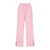 Linen Capri Pants for Women Casual Loose Wide Leg Trousers with Pockets Summer Drawstring High Waisted Cropped Pants Linen Pants Women Petite Wide Leg Capri Pants Straight Leg Yoga Pants view 3