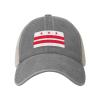 Flag of The District of Columbia Baseball Cap for Women Mens Hats Retro Mesh Caps Dad Hat Gray view 1