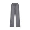Linen Capri Pants for Women Casual Loose Wide Leg Capris with Pockets Summer Drawstring High Waisted Cropped Pants Linen Pants Women Petite Wide Leg Trouser Pants Womens Capri Yoga Pants view 2