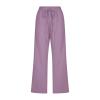Linen Capris for Women Casual Loose Wide Leg Capris with Pockets Summer Elastic High Waisted Cropped Pants Linen Pants for Women 2024 Wide Leg Trouser Pants Straight Leg Yoga Pants view 3