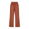 Linen Capris for Women Casual Loose Wide Leg Capris with Pockets Summer Elastic High Waisted Cropped Pants Linen Pants Women Petite Wide Leg Trouser Pants Womens Capri Yoga Pants view 3