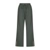 Linen Capris for Women Casual Loose Wide Leg Trousers with Pockets Summer Drawstring High Waisted Cropped Pants Linen Pants Women Petite Wide Leg Trouser Pants Straight Leg Yoga Pants view 3
