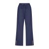 Linen Capris for Women Casual Loose Wide Leg Capris with Pockets Summer Elastic High Waisted Cropped Pants Linen Pants Women Petite Wide Leg Capri Pants Womens Capri Yoga Pants view 3