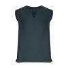 Men Distressed Linen Tank Tops Raw Edge V-Neck Sleeveless Hunting Shirts Summer Casual Vintage Hippie T-Shirts Blue view 2