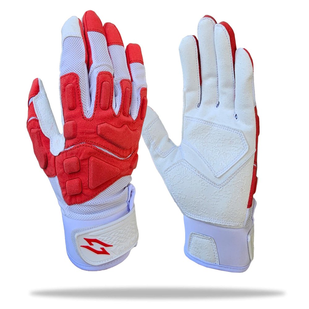 Stealth Padded Football Lineman Gloves  White, Battle College Lineman, Be a Villain Not a Joker with Padded Stealth Football Gloves with Padded Protection, Youth, Kids, Men, Boys, Small to XXL Sizes