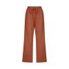 Linen Capri Pants for Women Casual Loose Wide Leg Capris with Pockets Summer Elastic High Waisted Cropped Pants Linen Pants Women Petite Wide Leg Trouser Pants Straight Leg Yoga Pants view 2