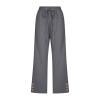 Linen Capri Pants for Women Casual Loose Wide Leg Capris with Pockets Summer Elastic High Waisted Cropped Pants Linen Pants for Women 2024 Wide Leg Trouser Pants Straight Leg Yoga Pants view 3