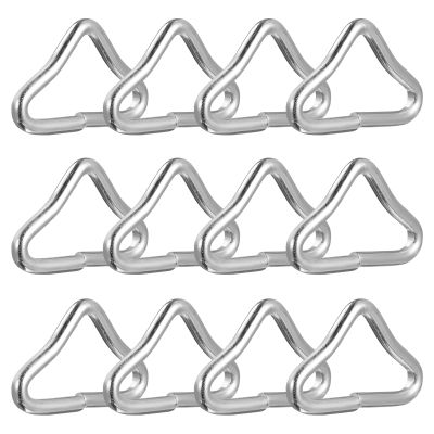 20pcs Trampoline Triangle Buckles: Stainless Steel Triangle Rings Connectors V-Ring Hardware for Trampoline Strap Crafting & Replacement