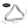 20pcs Trampoline Triangle Buckles: Stainless Steel Triangle Rings Connectors V-Ring Hardware for Trampoline Strap Crafting & Replacement view 2