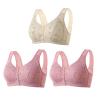 Lmdudan 3Pack Front Button Bra Women Full Coverage Bralettes Underwear Everyday Sports Bras Breathable Comfort Wireless Bras view 1