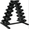 Gronk Fitness A-Frame Dumbbell Rack | 6-Tier Vertical A-Frame Weight Rack | Includes 5-30lb Rubber Hex Dumbbells view 1
