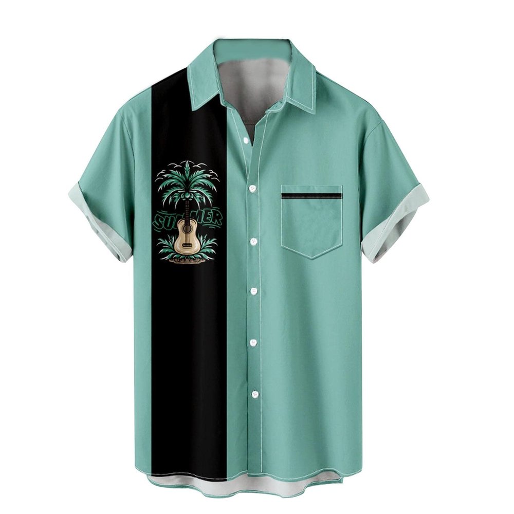 NineFit Basics Funny t Shirts for Men Mens Graphic T-Shirts Summer Big and Tall Short Sleeve Button Down Shirt Casual Athletic Tee Top Hawaiian Beach Shirt Golf Shirt Men XLT Mint Green XL