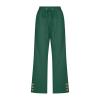 Linen Capri Pants for Women Casual Loose Wide Leg Trousers with Pockets Summer Elastic High Waisted Cropped Pants Linen Pants Women Petite Wide Leg Capri Pants Straight Leg Yoga Pants view 3