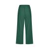 Linen Capri Pants for Women Casual Loose Wide Leg Trousers with Pockets Summer Elastic High Waisted Cropped Pants Linen Pants Women Petite Wide Leg Capri Pants Straight Leg Yoga Pants view 4
