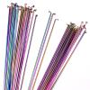 XBLYDXS Spoke Lines Vacuum Plated Colored Spokes 26 27.5 29 Inch Spoke Nipples Mountain/Road Bike 304 Stainless Steel 14G (Color : 259MM X 10pcs) view 4