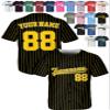 Custom Stripe Baseball Jerseys - Personalized Pinstripe Softball Shirts for Men, Women, Boys, and Girls - Customized Team Uniforms for Sports Fans, Teams, Events, Gifts - Add Your Name, Number, Logo view 1