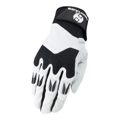 Heritage Performance Gloves, Polo Pro Glove, Size 7, White/Black