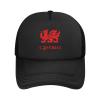Byoblu Wales Welsh Dragon Yard Flag Trucker Hat - Mesh Baseball Snapback Cap for Men Or Women Outdoors Black view 1