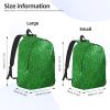 DRTGEDS Green Sequin Sparkle Backpack For Men Women, Canvas Shoulder Rucksack Carry-On Travel Backpack view 4