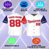 Custom Baseball Jerseys - Personalized Softball Shirts for Men, Women, Boys, and Girls - Customized Team Uniforms for Sports Fans, Teams, Events, Gifts - Add Your Name, Number, Logo White/Red/Navy view 4