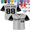Custom Baseball Jerseys - Personalized Softball Shirts for Men, Women, Boys, and Girls - Customized Team Uniforms for Sports Fans, Teams, Events, Gifts - Add Your Name, Number, Logo view 1