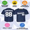 Custom Stripe Baseball Jerseys - Personalized Pinstripe Softball Shirts for Men, Women, Boys, and Girls - Customized Team Uniforms for Sports Fans, Teams, Events, Gifts - Add Your Name, Number, Logo view 4