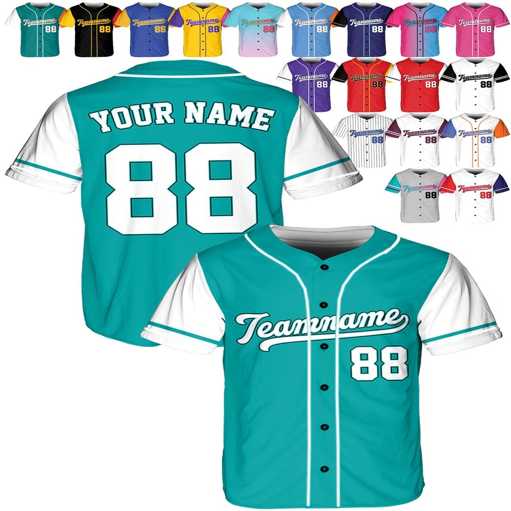 Custom Baseball Jerseys - Personalized Softball Shirts for Men, Women, Boys, and Girls - Customized Team Uniforms for Sports Fans, Teams, Events, Gifts - Add Your Name, Number, Logo