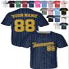 Custom Stripe Baseball Jerseys - Personalized Pinstripe Softball Shirts for Men, Women, Boys, and Girls - Customized Team Uniforms for Sports Fans, Teams, Events, Gifts - Add Your Name, Number, Logo view 1