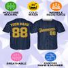 Custom Stripe Baseball Jerseys - Personalized Pinstripe Softball Shirts for Men, Women, Boys, and Girls - Customized Team Uniforms for Sports Fans, Teams, Events, Gifts - Add Your Name, Number, Logo view 4
