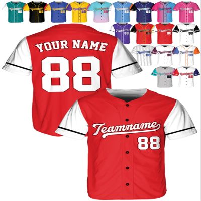 Custom Baseball Jerseys - Personalized Softball Shirts for Men, Women, Boys, and Girls - Customized Team Uniforms for Sports Fans, Teams, Events, Gifts - Add Your Name, Number, Logo