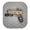 Hammy3DPrints Mount for FN 509 Series - GallowTech | Pistol Holder Handgun Storage Rack (Facing Left) view 1