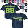 Custom Stripe Baseball Jerseys - Personalized Pinstripe Softball Shirts for Men, Women, Boys, and Girls - Customized Team Uniforms for Sports Fans, Teams, Events, Gifts - Add Your Name, Number, Logo view 1
