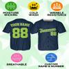 Custom Stripe Baseball Jerseys - Personalized Pinstripe Softball Shirts for Men, Women, Boys, and Girls - Customized Team Uniforms for Sports Fans, Teams, Events, Gifts - Add Your Name, Number, Logo view 4