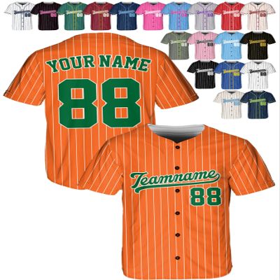 Custom Stripe Baseball Jerseys - Personalized Pinstripe Softball Shirts for Men, Women, Boys, and Girls - Customized Team Uniforms for Sports Fans, Teams, Events, Gifts - Add Your Name, Number, Logo