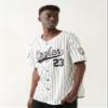 Custom Stripe Baseball Jerseys - Personalized Pinstripe Softball Shirts for Men, Women, Boys, and Girls - Customized Team Uniforms for Sports Fans, Teams, Events, Gifts - Add Your Name, Number, Logo view 2