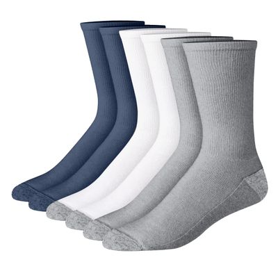 Hanes Men's Crew Socks, Double Tough Max Cushion Socks, Big & Tall Socks for Men, 12-Pairs