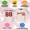Custom Stripe Baseball Jerseys - Personalized Pinstripe Softball Shirts for Men, Women, Boys, and Girls - Customized Team Uniforms for Sports Fans, Teams, Events, Gifts - Add Your Name, Number, Logo view 4