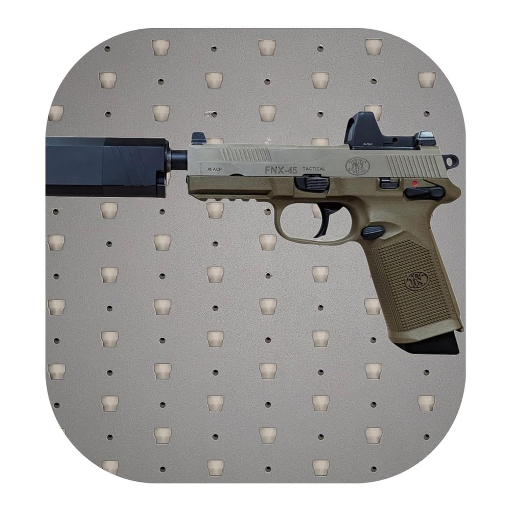 Hammy3DPrints Mount for FN FNX 45 Tactical - GallowTech | Pistol Holder Handgun Storage Rack (Facing Right)