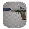 Hammy3DPrints Mount for FN FNX 45 Tactical - GallowTech | Pistol Holder Handgun Storage Rack (Facing Right) view 1