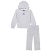 Under Armour Girls' 2-piece Fleece Sweatshirt and Sweatpants Set, Soft & Comfortable, Mod Gray Rival, 6X view 1
