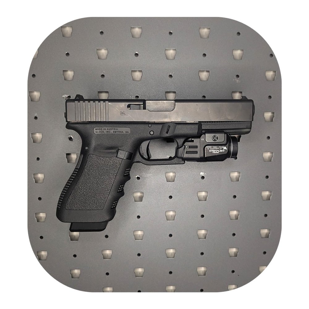 Hammy3DPrints Mount for Glock .45/10mm - GallowTech | Pistol Holder Handgun Storage Rack (Facing Left)