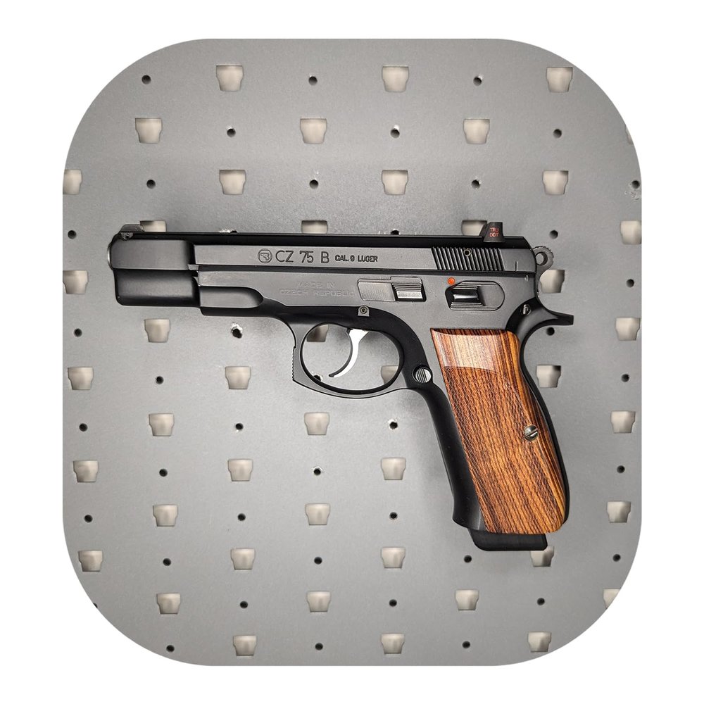 Hammy3DPrints Mount for CZ 75/85 / P01 / P10 / PCR / SP01 / Shadow - GallowTech | Pistol Holder Handgun Storage Rack (Facing Right)